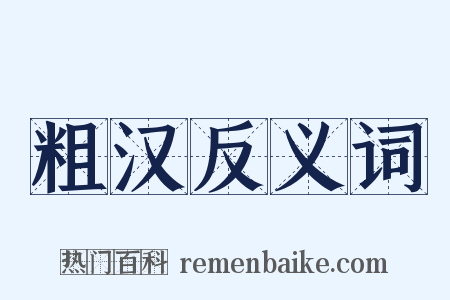 粗汉反义词是什么意思的图片